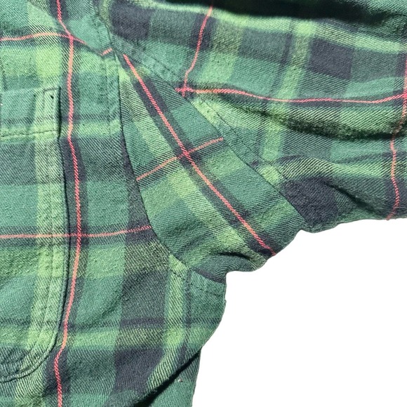 Duluth Trading Co. | Men | Green Plaid Flannel LS Button Front Shirt | Medium - Picture 10 of 10